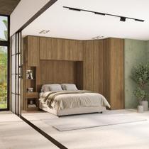 Quarto Completo Kappesberg Adapt 7 Peças Nogueira Quarto Completo Kappesberg Adapt 7 Peças Nogueira