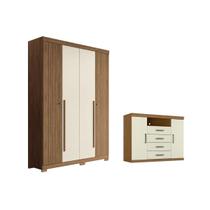 Quarto Completo Modu +1Cômoda QC329 Jatoba/Areia - Santos Andirá Quarto Completo Modu +1Cômoda QC329 Jatoba/Areia - Santos Andirá