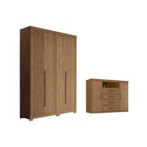 Quarto Completo Modu +1Cômoda QC329 Jatobá - Santos Andirá Quarto Completo Modu +1Cômoda QC329 Jatobá - Santos Andirá