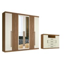 Quarto Completo Modu +1Cômoda QC358 Jatoba/Areia - Santos Andirá Quarto Completo Modu +1Cômoda QC358 Jatoba/Areia - Santos Andirá