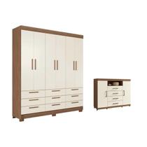 Quarto Completo Modu +1Cômoda QC448 Jatoba/Areia - Santos Andirá Quarto Completo Modu +1Cômoda QC448 Jatoba/Areia - Santos Andirá