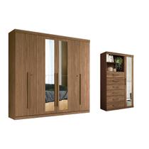 Quarto Completo Modu 2 Peças (1GuardaRoupa+1Cômoda) QC362 Jatobá - Santos Andirá Quarto Completo Modu 2 Peças (1GuardaRoupa+1Cômoda) QC362 Jatobá - Santos Andirá