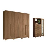 Quarto Completo Modu 2 Peças (1GuardaRoupa+1Cômoda) QC372 Jatobá - Santos Andirá Quarto Completo Modu 2 Peças (1GuardaRoupa+1Cômoda) QC372 Jatobá - Santos Andirá