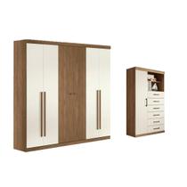 Quarto Completo Modu 2 Peças (1GuardaRoupa+1Cômoda) QC376 Jatoba/Areia - Santos Andirá Quarto Completo Modu 2 Peças (1GuardaRoupa+1Cômoda) QC376 Jatoba/Areia - Santos Andirá