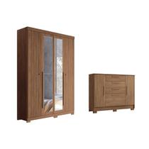 Quarto Completo Modu +Cômoda QC308 Jatobá - Santos Andirá Quarto Completo Modu +Cômoda QC308 Jatobá - Santos Andirá