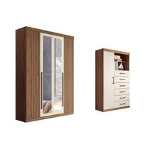 Quarto Completo Modu +Cômoda QC323 Jatoba/Areia - Santos Andirá Quarto Completo Modu +Cômoda QC323 Jatoba/Areia - Santos Andirá