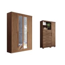 Quarto Completo Modu +Cômoda QC326 Jatobá - Santos Andirá Quarto Completo Modu +Cômoda QC326 Jatobá - Santos Andirá