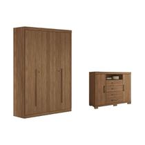 Quarto Completo Modu +Cômoda QC337 Jatobá - Santos Andirá Quarto Completo Modu +Cômoda QC337 Jatobá - Santos Andirá