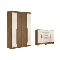 Quarto Completo Modu +Cômoda QC341 Jatoba/Areia - Santos Andirá Quarto Completo Modu +Cômoda QC341 Jatoba/Areia - Santos Andirá