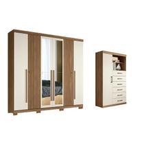 Quarto Completo Modu +Cômoda QC351 Jatoba/Areia - Santos Andirá Quarto Completo Modu +Cômoda QC351 Jatoba/Areia - Santos Andirá