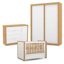 Quarto de Bebe 2 Portas Tutto New Freijó Branco Acetinado com Capitonê New Boucle - Matic Quarto de Bebe 2 Portas Tutto New Freijó Branco Acetinado com Capitonê New Boucle - Matic