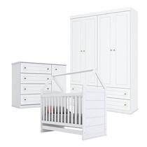 Quarto de Bebê Americano 4 Portas Branco HP - Henn Quarto de Bebê Americano 4 Portas Branco HP - Henn