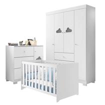 Quarto de Bebê Ane com Berço Americano Mali Branco Brilho Phoenix Baby