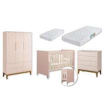 Quarto de Bebê Berço Evolution Cômoda 4G Guarda Roupa 3P Classic 02 Colchões Quarto de Bebê Berço Evolution Cômoda 4G Guarda Roupa 3P Classic 02 Colchões
