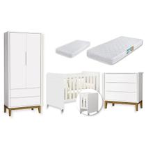 Quarto de Bebê Berço Evolution Guarda Roupa Classic Cômoda 3 Gavetas Classic 02 COLCHÃO Quarto de Bebê Berço Evolution Guarda Roupa Classic Cômoda 3 Gavetas Classic 02 COLCHÃO