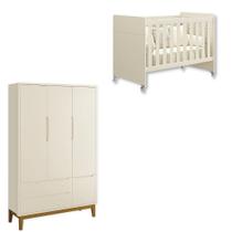 Quarto de Bebê Berço Evolution Guarda Roupa Infantil 3P e 2G Classic Quarto de Bebê Berço Evolution Guarda Roupa Infantil 3P e 2G Classic