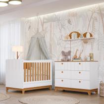 Quarto de Bebê Berço Mini Cama e Cômoda 6 gavetas Liza Permobili Quarto de Bebê Berço Mini Cama e Cômoda 6 gavetas Liza Permobili