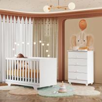 Quarto de Bebê Berço Mini Cama e Cômoda com Colchão Nina Quarto de Bebê Berço Mini Cama e Cômoda com Colchão Nina