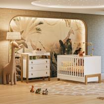 Quarto de Bebê Berço mini cama e Cômoda Fantasia Qmovi