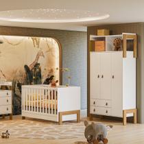 Quarto de Bebê Berço mini cama Guarda-Roupa Fantasia Qmovi