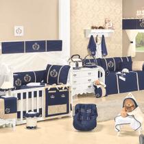 Quarto De Bebê Com A Inicial Do Bebê Luxo Azul Marinho