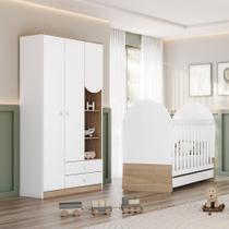 Quarto de Bebê com Berço Mini Cama e Guarda Roupa Magia Henn Quarto de Bebê com Berço Mini Cama e Guarda Roupa Magia Henn