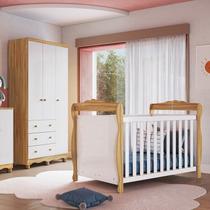 Quarto de Bebê com Berço Minicama e Guarda-roupa 3 Portas 100% MDF Nina Espresso Móveis Quarto de Bebê com Berço Minicama e Guarda-roupa 3 Portas 100% MDF Nina Espresso Móveis
