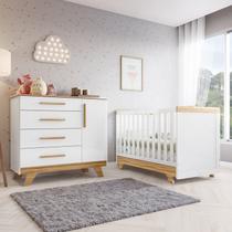 Quarto de Bebê com Cômoda e Berço 100% MDF Jolie Retrô Yescasa Quarto de Bebê com Cômoda e Berço 100% MDF Jolie Retrô Yescasa