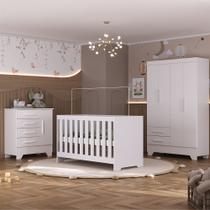 Quarto de Bebê com Guarda Roupa 4 Portas 2 Gavetas Cômoda 4 Gavetas 1 Porta e Berço 3 em 1 Catavento Maya Rodial Quarto de Bebê com Guarda Roupa 4 Portas 2 Gavetas Cômoda 4 Gavetas 1 Porta e Berço 3 em 1 Catavento Maya Rodial