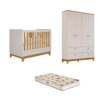 Quarto de Bebê com Guarda Roupa Berço e Colchão Liza Permobili Quarto de Bebê com Guarda Roupa Berço e Colchão Liza Permobili