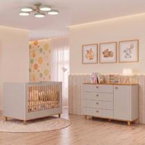 Quarto de Bebê Cômoda 4 gavetas 1 Porta e Berço Lívia Permóbili com Colchão Gazin Quarto de Bebê Cômoda 4 gavetas 1 Porta e Berço Lívia Permóbili com Colchão Gazin