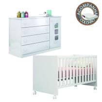 Quarto de Bebê Cômoda Sapateira Lívia e Berço 1344 com Rodízios e Colchão Light Branco Phoenix Qmovi Ortobom Quarto de Bebê Cômoda Sapateira Lívia e Berço 1344 com Rodízios e Colchão Light Branco Phoenix Qmovi Ortobom