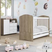 Quarto de Bebê Compacto com Berço e Cômoda Giz de Cera Espresso Móveis