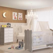 Quarto de Bebê Completo 1 Berço 1 Cômoda Pirulito Móveis Percasa Fresno/Branco Quarto de Bebê Completo 1 Berço 1 Cômoda Pirulito Móveis Percasa Fresno/Branco