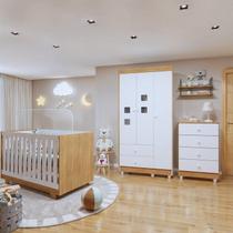 Quarto de Bebê Completo 100% MDF com Guarda Roupa, Cômoda e Berço Mini Cama Life Espresso Móveis Quarto de Bebê Completo 100% MDF com Guarda Roupa, Cômoda e Berço Mini Cama Life Espresso Móveis