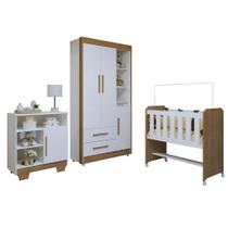 Quarto de Bebê Completo 100 MDF com Guarda Roupa, Cômoda e Mini Berço Sonharte Tigus Baby Quarto de Bebê Completo 100 MDF com Guarda Roupa, Cômoda e Mini Berço Sonharte Tigus Baby