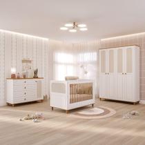 Quarto de Bebê Completo Berço Americano 3 em 1 com Tela Cômoda Guarda Roupa 100% MDF Vienelle Quarto de Bebê Completo Berço Americano 3 em 1 com Tela Cômoda Guarda Roupa 100% MDF Vienelle