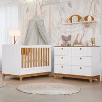 Quarto de Bebê Completo Berço Americano Cômoda 100% MDF Quarto de Bebê Completo Berço Americano Cômoda 100% MDF