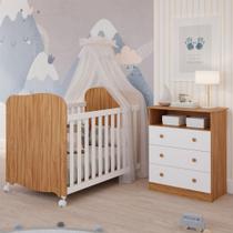 Quarto de Bebê Completo Berço Americano Uli Gaveteiro Smim 3 Gavetas 100% MDF Quarto de Bebê Completo Berço Americano Uli Gaveteiro Smim 3 Gavetas 100% MDF
