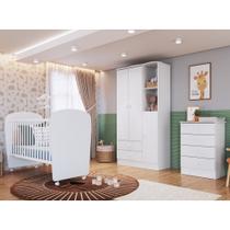 Quarto de Bebê Completo Berço Cômoda e Guarda Roupa Tedy Percasa Quarto de Bebê Completo Berço Cômoda e Guarda Roupa Tedy Percasa