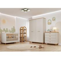 Quarto de Bebê Completo Berço e Guarda Roupa 4 Portas 100 MDF Lívia Permobili Quarto de Bebê Completo Berço e Guarda Roupa 4 Portas 100 MDF Lívia Permobili