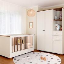 Quarto de Bebê Completo Berço Evolutivo e Guarda-Roupa Ananda Casatema MadeiraOriginals Bege/Off White/Mel Quarto de Bebê Completo Berço Evolutivo e Guarda-Roupa Ananda Casatema MadeiraOriginals Bege/Off White/Mel