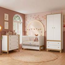 Quarto de Bebê Completo Berço Minicama Cômoda 4 Gavetas e Guarda Roupa 2 Portas 2 Gavetas Nina Qmovi com Colchão Gazin Quarto de Bebê Completo Berço Minicama Cômoda 4 Gavetas e Guarda Roupa 2 Portas 2 Gavetas Nina Qmovi com Colchão Gazin