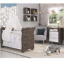 Quarto de Bebê Completo com 1 Berço 1 Comoda Panda