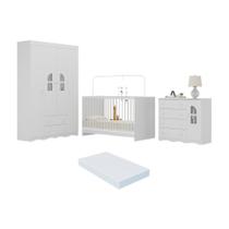 Quarto de Bebê Completo com Berço 3 em 1 com Colchão Incluso Liz Multimóveis MP4567 Quarto de Bebê Completo com Berço 3 em 1 com Colchão Incluso Liz Multimóveis MP4567