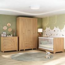 Quarto De Bebê Completo Com Berço Americano 3 Em 1 Allegra Multimóveis MP4582 Madeirado Quarto De Bebê Completo Com Berço Americano 3 Em 1 Allegra Multimóveis MP4582 Madeirado