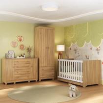 Quarto De Bebê Completo Com Berço Americano 3 Em 1 Allegra Multimóveis MP4594 Madeirado Quarto De Bebê Completo Com Berço Americano 3 Em 1 Allegra Multimóveis MP4594 Madeirado