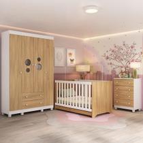 Quarto de Bebê Completo com Berço Americano 3 em 1 Bombom Multimóveis MP4618