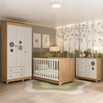 Quarto de Bebê Completo com Berço Americano 3 em 1 Bombom Multimóveis MP4622