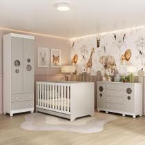 Quarto de Bebê Completo com Berço Americano 3 em 1 Bombom Multimóveis MP4626 Quarto de Bebê Completo com Berço Americano 3 em 1 Bombom Multimóveis MP4626